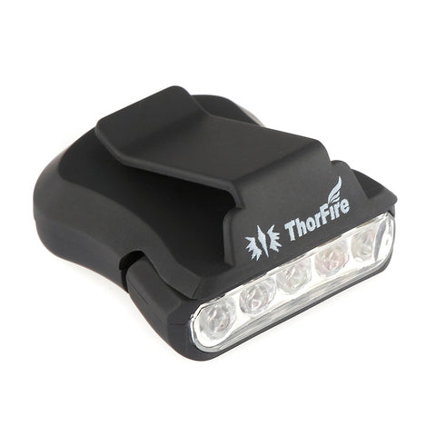 ThorFire 5 LED Headlamp Cap Light 90 Degree Rotatable