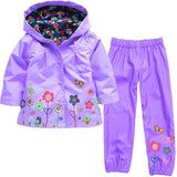 Kocotree Autumn Winter Girls Jacket Windbreaker Boys Jacket Kids Raincoat Trench Coat Children waterproof suit
