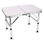 Aluminum Folding Camping Table Laptop Bed Desk Adjustable Height Outdoor Table