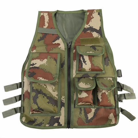 Children Tactics Vest Nylon CS Game Body Armor Vest for Kids Outdoor Camping Combat Competition Games Equipment Kid's Jacket