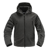 Soft Shell Military Fleece Jackets Men Hooded Windproof Tactical Outerwear Coat Warm Army Jacket Clothes