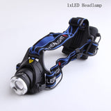 XM-L T6 LED 5000 Lumens Headlight Head Lamp Zoom Headlamp + 4 x 2500mAh 1.2V AA Ni-MH Rechargeable Battery