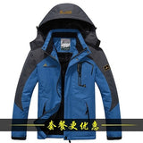 2018 Men's Winter Inner Fleece Waterproof Jacket Outdoor Sport Warm Brand Coat Hiking Camping Trekking Skiing Male Jackets VA063