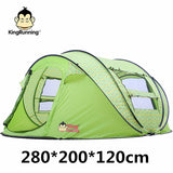 Super Large 280*200*120cm Camping Automatic throw Tent Waterproof Windproof UV-Proof Family Travel Hiking Auto Tents Easy carry