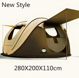 Super Large 280*200*120cm Camping Automatic throw Tent Waterproof Windproof UV-Proof Family Travel Hiking Auto Tents Easy carry