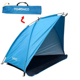 TOMSHOO 2 Persons Camping Tent Single Layer Outdoor Tent Anti UV Beach Tents Sun Shelters Awning Shade for Fishing Picnic Park