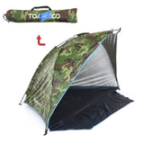 TOMSHOO 2 Persons Camping Tent Single Layer Outdoor Tent Anti UV Beach Tents Sun Shelters Awning Shade for Fishing Picnic Park