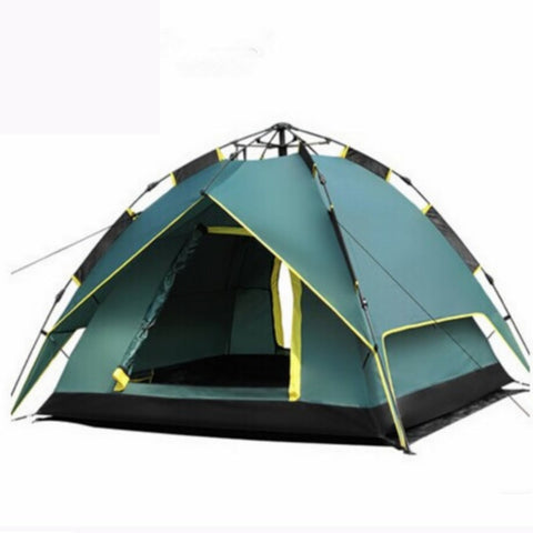 2018 New Arrival 3-4 person Tents Hydraulic Automatic Windproof Waterproof Double Layer Tent Outdoor Hiking Camping Tent