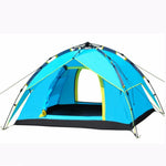 2018 New Arrival 3-4 person Tents Hydraulic Automatic Windproof Waterproof Double Layer Tent Outdoor Hiking Camping Tent
