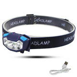 Z20 3000LM Mini Rechargeable LED HeadLamp Body Motion Sensor LED Bicycle Head Light Lamp Outdoor Camping Flashlight With USB