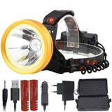 Z20 136 & 9010 LED headlamp XM-L T6 & COB Aluminum cup 18650 Battery reflector Head Lamp flashlight torch Powerful