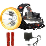 Z20 136 & 9010 LED headlamp XM-L T6 & COB Aluminum cup 18650 Battery reflector Head Lamp flashlight torch Powerful