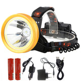 Z20 136 & 9010 LED headlamp XM-L T6 & COB Aluminum cup 18650 Battery reflector Head Lamp flashlight torch Powerful
