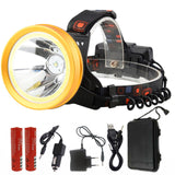 Z20 136 & 9010 LED headlamp XM-L T6 & COB Aluminum cup 18650 Battery reflector Head Lamp flashlight torch Powerful