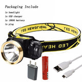 Z20 136 & 9010 LED headlamp XM-L T6 & COB Aluminum cup 18650 Battery reflector Head Lamp flashlight torch Powerful