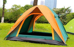 3-4 Person Double Layer Camping Tent With Double Door Outdoor Waterproof Awning Tent 200x180x140cm for Fishing Camping Party
