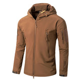 Dropshipping Outdoor Tactical Military Softshell Fleece Jacket Men's Waterproof Hunting and Hiking Jacket Warm Hooded Army Coat