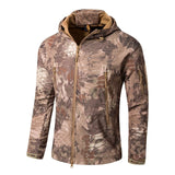 Dropshipping Outdoor Tactical Military Softshell Fleece Jacket Men's Waterproof Hunting and Hiking Jacket Warm Hooded Army Coat