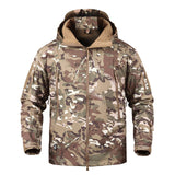 Dropshipping Outdoor Tactical Military Softshell Fleece Jacket Men's Waterproof Hunting and Hiking Jacket Warm Hooded Army Coat