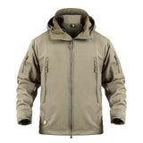 Dropshipping Outdoor Tactical Military Softshell Fleece Jacket Men's Waterproof Hunting and Hiking Jacket Warm Hooded Army Coat