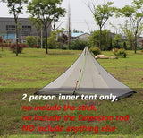 1-2 person 2 side silicone nylon pyramid fly outdoor lightweight camping tent 265*170*135cm