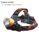 white blue Light zoom Led headlamp xml t6 waterproof headlight