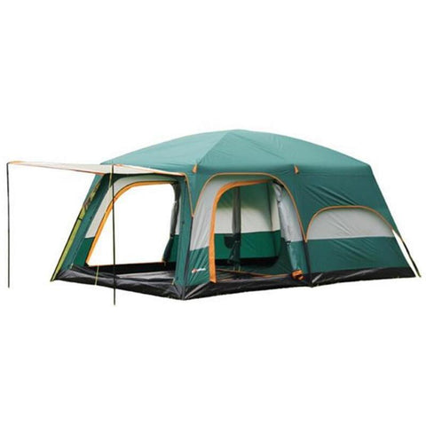 Large Family Party Camping Tent 6/8/10/12 Person Double Layer 2 Living Rooms 1 Hall 4 Season Tents Outdoor Camping Tourism Tent
