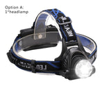 10000Lumens LED headlamp T6/L2/V6 Zoomable LED Lamp Rechargeable Waterproof