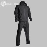 TAD Tactical Men Army Hunting Hiking Fishing Explore Clothes Suit Camouflage Shark Skin Military Waterproof Hooded Jacket+Pants