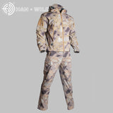 TAD Tactical Men Army Hunting Hiking Fishing Explore Clothes Suit Camouflage Shark Skin Military Waterproof Hooded Jacket+Pants