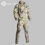 TAD Tactical Men Army Hunting Hiking Fishing Explore Clothes Suit Camouflage Shark Skin Military Waterproof Hooded Jacket+Pants