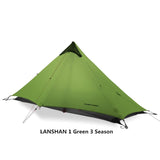 2018 LanShan 1 FLAME'S CREED 1 Person Oudoor Ultralight Camping Tent 3 Season Professional 15D Silnylon Rodless Tent