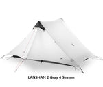 3F UL GEAR lanshan 1-2 People Oudoor Ultralight Camping Tent Professional 15D Nylon Silicon Coating Rodless Tent