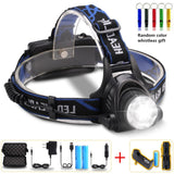 10000Lumens LED headlamp T6/L2/V6 Zoomable LED Lamp Rechargeable Waterproof