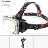 Ultra Bright 6200LM COB LED Headlamp USB charging