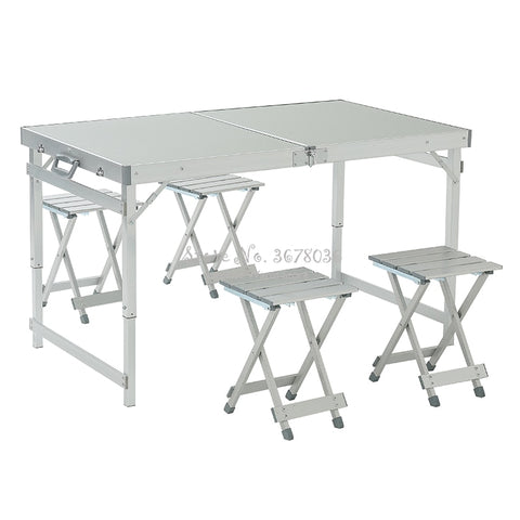 Aluminum Table and chairs Folding Outdoor Camping 120 *70 *68cm